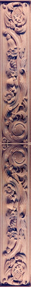 Wood Carved Ornamental for a Recognition Panel Trinity College