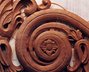 wood carving ornament for pipe organ in walnut
