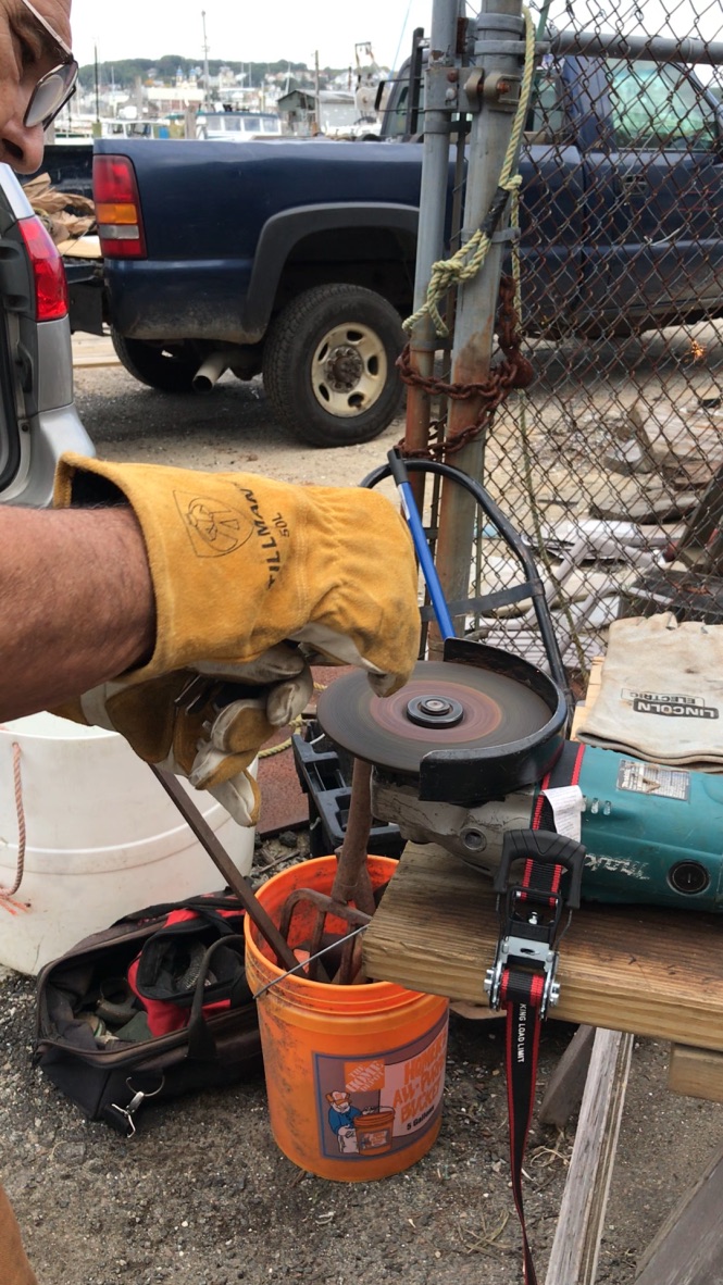 Grinding a forged tool blade