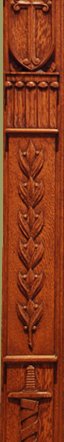 Wood carved dedication plaque