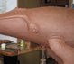 Bronze whale clay model