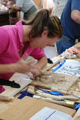 Learning hand technique in carving